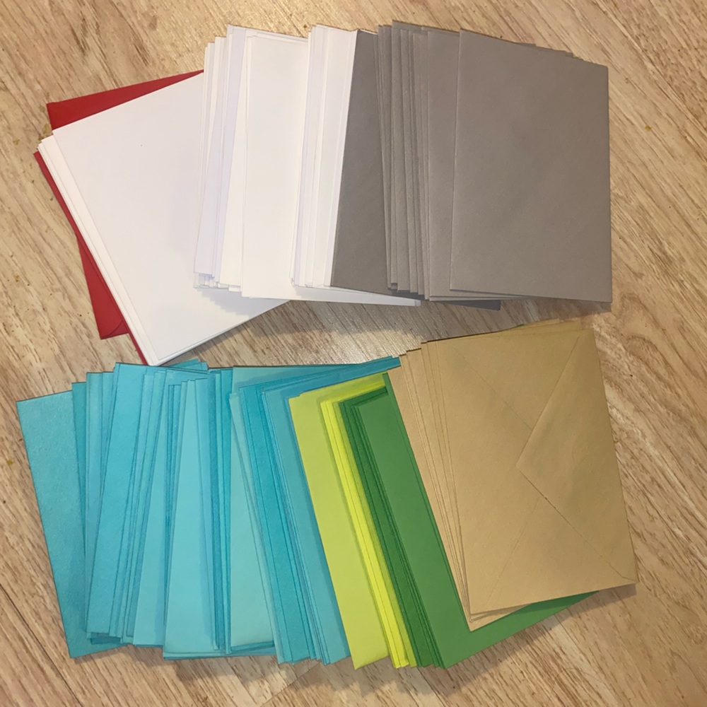 Hallmark Greeting Card Envelopes Assorted Colors 7x5 Plain Envelope Bulk 180 pc